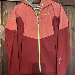 Marmot Red and Pink Hooded Jacket